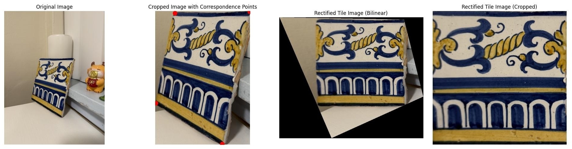 tile bilinear rectification full workflow